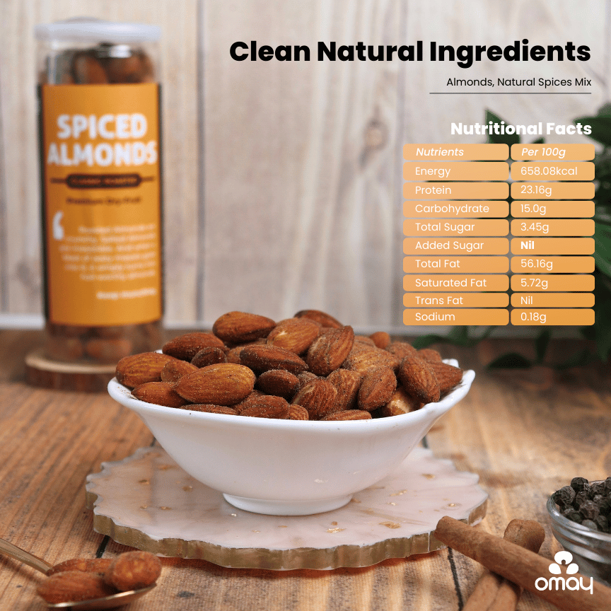 Spiced Roasted Almonds, 170g