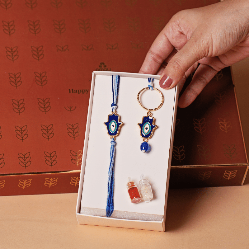 Couple Rakhi Set (Evil-Eye)