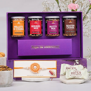 Healthy Indulgence Rakhi Gift Box (for Brother)