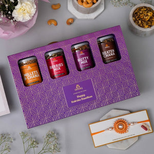 Healthy Indulgence Rakhi Gift Box (for Brother)