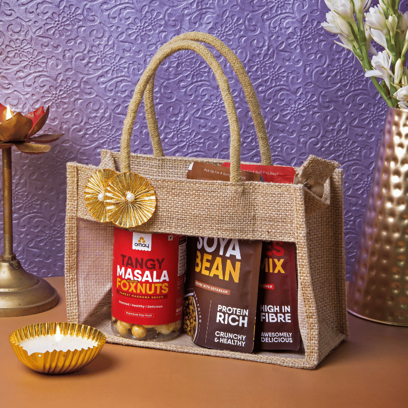Nourish & Nibble Diwali Jute Bag