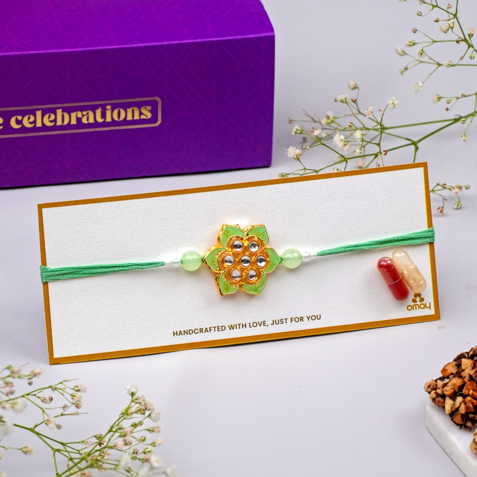 Kundan Rakhi for Brother