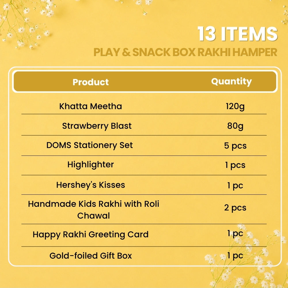 Play & Snack Rakhi Gift Hamper