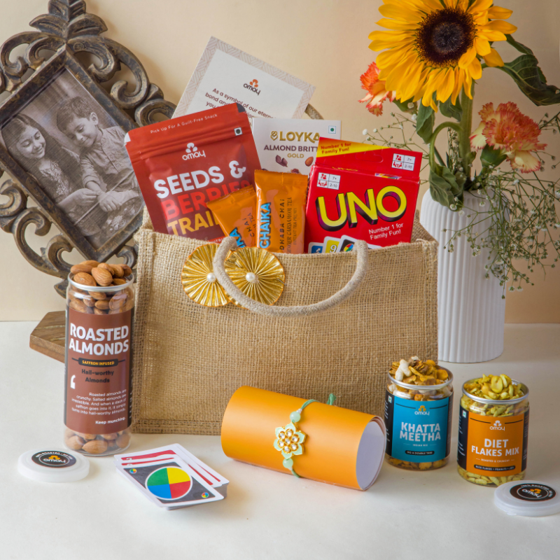 Rakhi, Masti & Munchies Gift Hamper (for Brother)