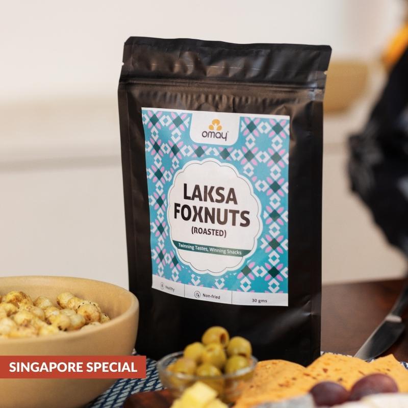 Laksa Foxnuts (Makhana) (Singapore special), 30g (Pack of 2)