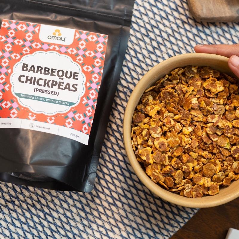 Barbecue Chickpeas (Beaten Chana), 200g (Pack of 2)