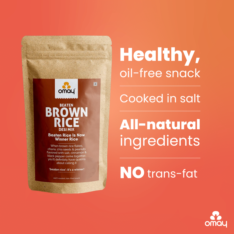 Beaten Brown Rice - Desi Mix - 400 gms Pouch