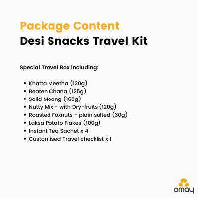 Omay Foods Desi Snacks Travel Kit - Combo Pack